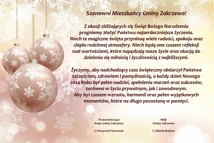 Życzenia świąteczne