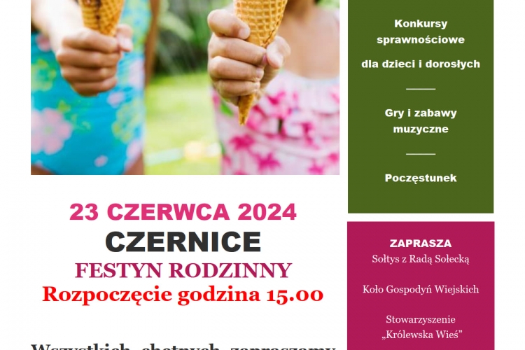 Festyn rodzinny w Czernicach - 23.06.2024 r.