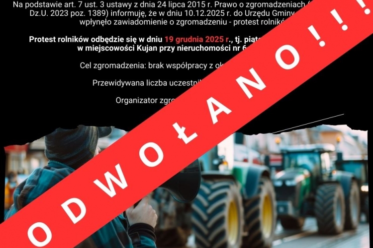 Miniatura Protest rolników - ODWOŁANY!